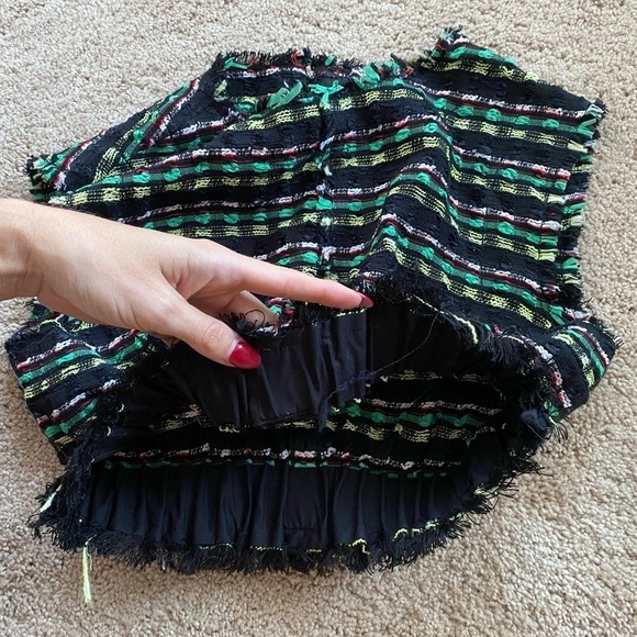 Proenza Schouler- Multicolored Cropped Frayed Tweed Sleeveless Top - Picture 8 of 10